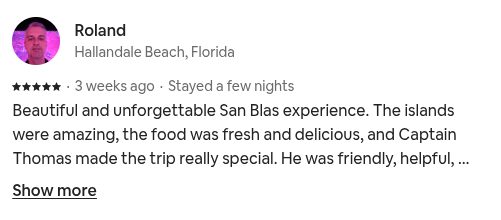 Five-star guest review from Roland, Hallandale Beach, Florida